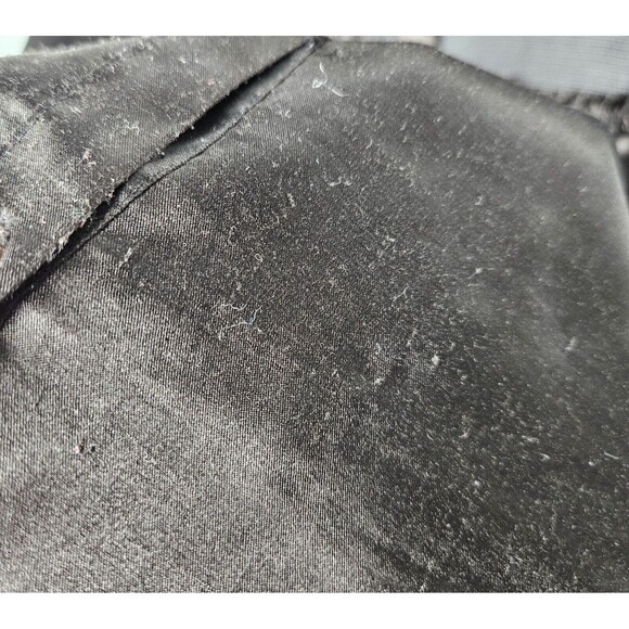 MAX STUDIO Womens Black Satin Blouse L Balloon Sleeves Whimsigoth Witchy Boho - Picture 3 of 7